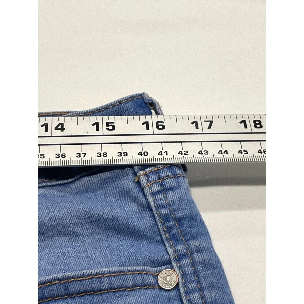 Refuge Women's‎ Rolled Cuffed Hem Blue Denim Jean Shorts